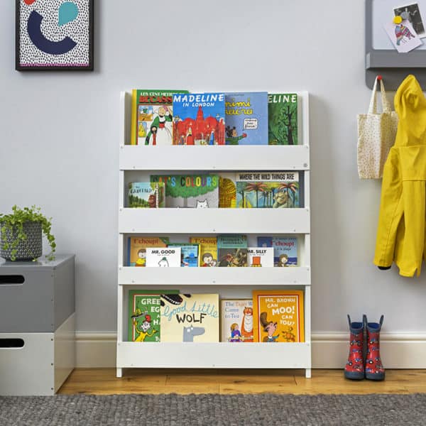 Children's bookcases, Tidy Books, Tidy Books Children Bookcases, kids bookcases, The Tidy Books Kids Wall Bookshelf Pale Grey